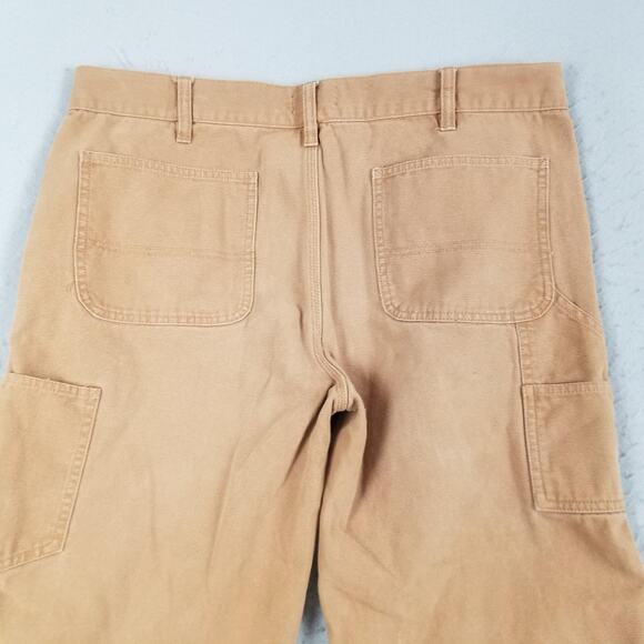 Stanley Pants Mens 36x32 Tan Duck Canvas Carpenter Utility Workwear Heavy Duty - Picture 8 of 16